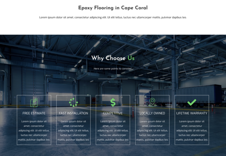 Website development Epoxy flooring