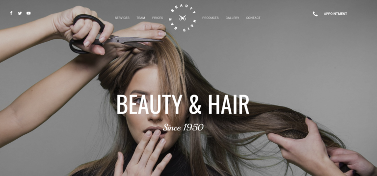 Hair stylist website development